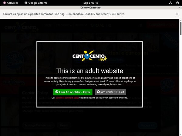 Centoxcento.net Get Account