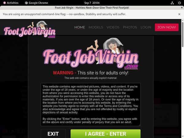 Foot Job Virgin Premium Logins