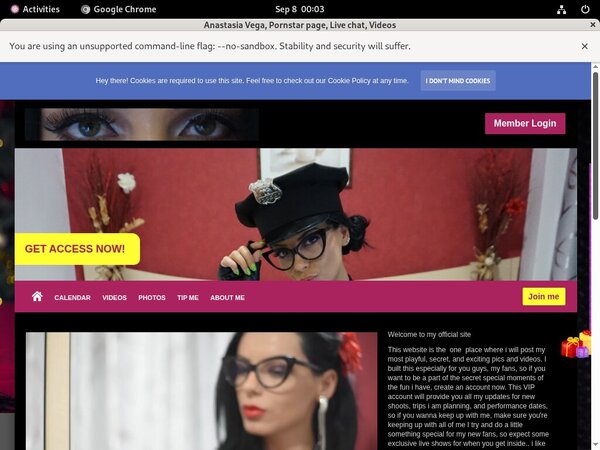 Join Anastasia Vega