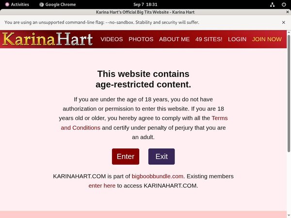Karinahart.com Gratis Password