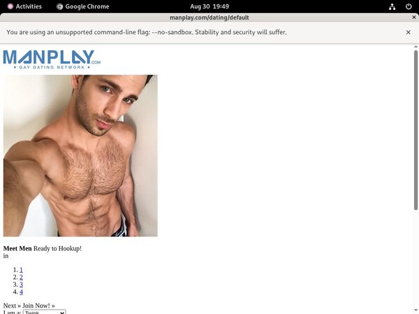 Man Play Free Trial Signup