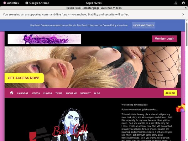 Raven Roxx Checkout Page