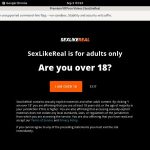 Sexlikereal.com $1 Porn Trial