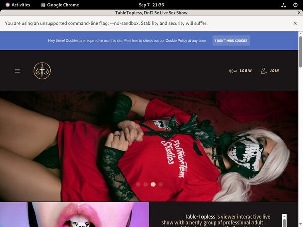 TableTopless Home Page