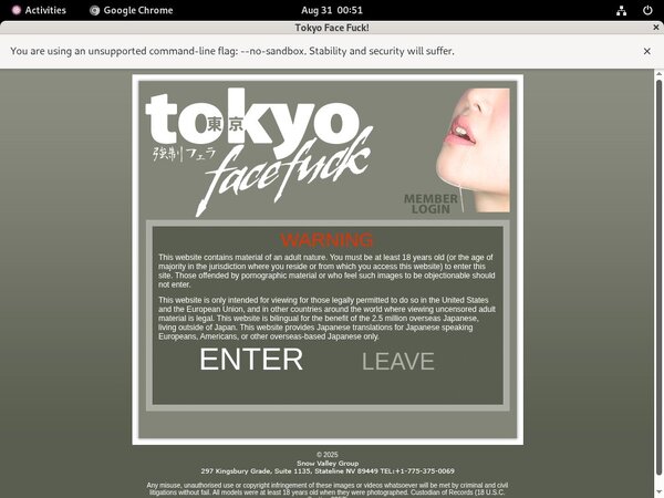Tokyofacefuck.com Paypal