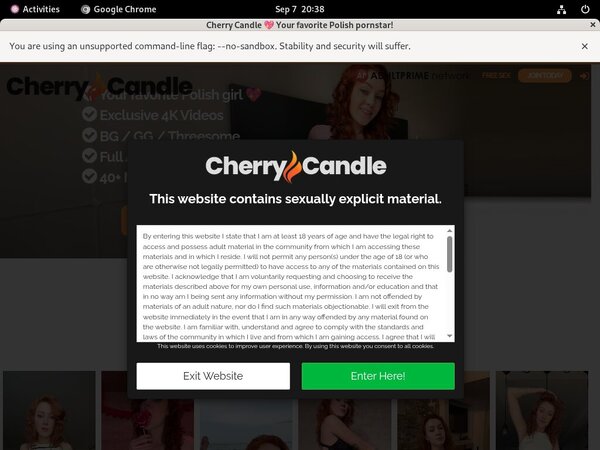 Working Cherrycandle Login